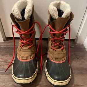 Sorel Waterproof Leather Winter Boots
